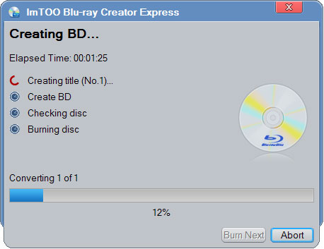 Burn video to Blu-ray disc