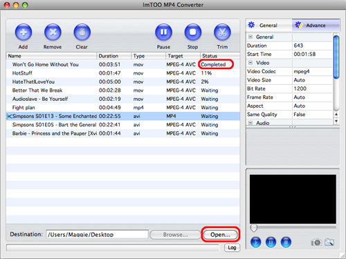 ImTOO MP4 Converter for Mac